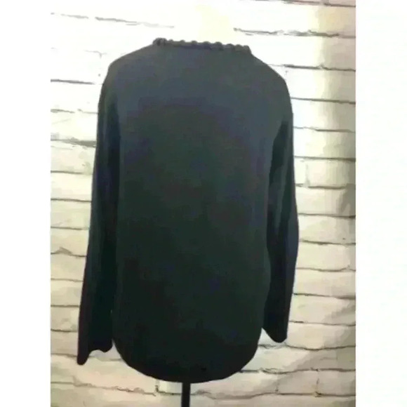 Balenciaga Knit Wool Women's Size 40 Black Long Sleeve Sweater Twist Collar - Picture 6 of 10